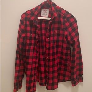 Red and black long sleeve shirt